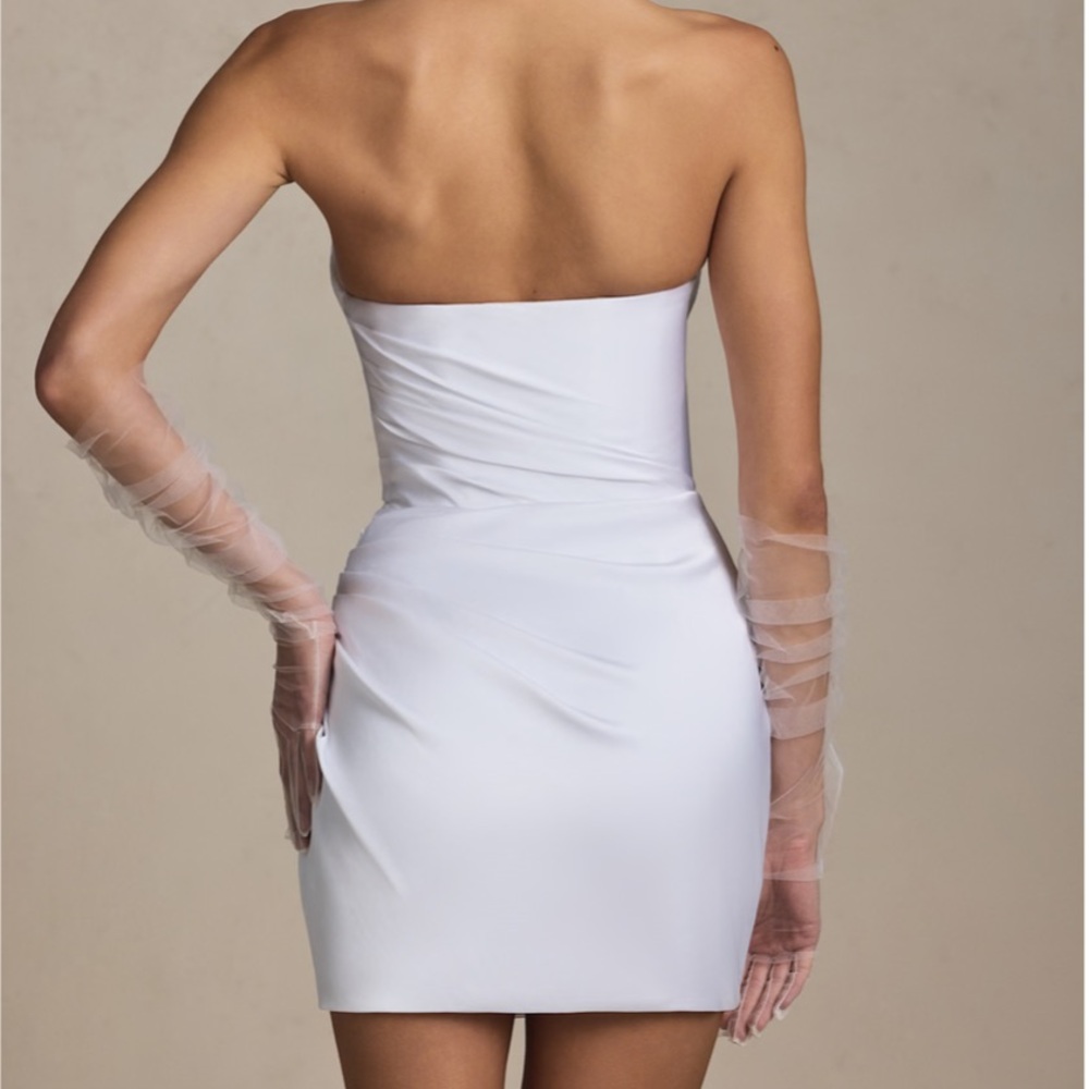 Oh Polly Tirza White Strapless Mini Dress - Picture 8 of 8